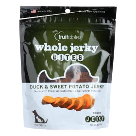 Fruitables Whole Jerky Bites Duck & Sweet Potato Jerky Dog Treats - Case of 8 - 5 OZ