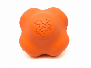 SP Crazy Bounce Ultra Durable Rubber Chew & Retrieving Toy (Color: Orange Squeeze, size: large)