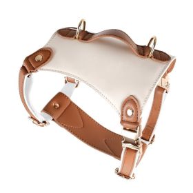 Leather Pet Vest Type Lead Rope Chest Strap (Option: Breast strap brown-S)