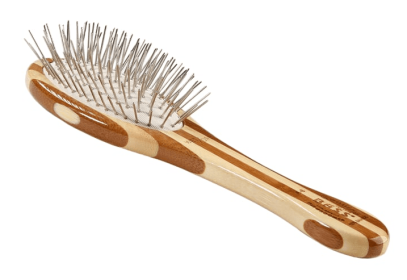 Bass Brushes- Style & Detangle Pet Brush (Color: Striped Bamboo, size: small)