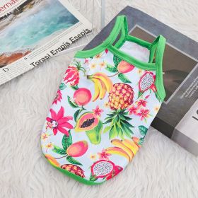 Avocado Summer Outdoor Breathable Sling Vest For Dogs (Option: Tropical fruit-XS)