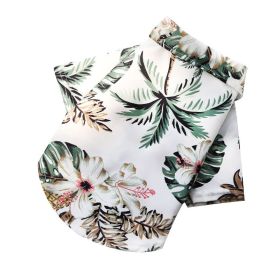 Small And Medium Dogs Beach Pineapple Shirt Hawaiian Pet Dog Cat Golden Retriever Spring And Summer Four Seasons Clothes (Option: Coconut Tree Shirt White-4XL)